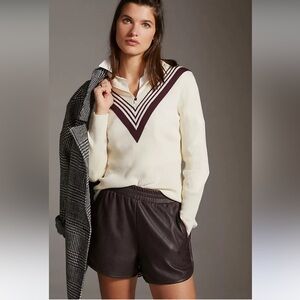 Sweaty Betty Chevron-Print Merino Mid-Layer Jumper - size Small